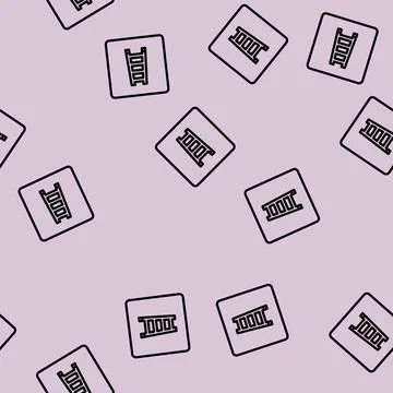 Fire ladder emergency line vector seamless pattern Illustrazione stock