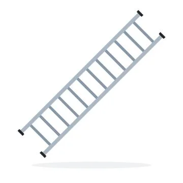 Fire ladder escape flat isolated vector Stock Illustration