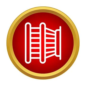 Fire ladder icon representing emergency rescue equipment Stock Illustration