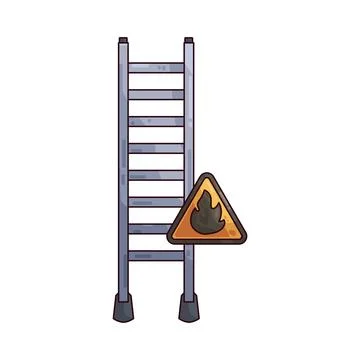 Fire ladder illustration Stock Illustration