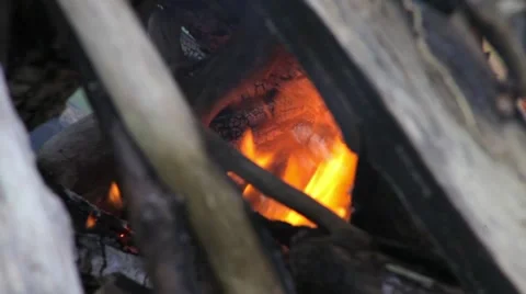 The fire on the lake Stock Footage 50884742