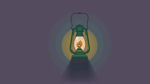 Fire Lantern With Purple Background Stock Footage 231732177