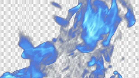 Fire Large 02 Loop Blue HD Stock Footage 312508297