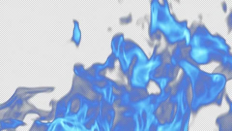 Fire Large 03 Loop Blue HD Stock Footage 312508377