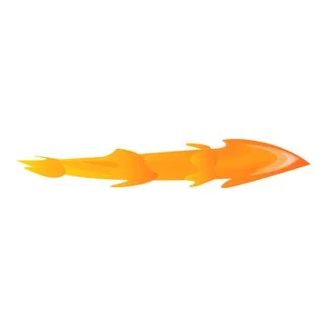 Fire laser beam red icon cartoon vector. Shot bolt effect Stock Illustration