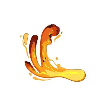 Fire lava splash cartoon vector illustration Stock Illustration