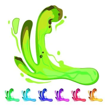 Fire lava splash cartoon vector graphic Stockillustratie