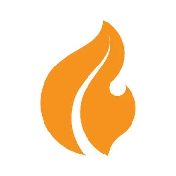 Fire leaf logo vector ilustration Stock Illustration