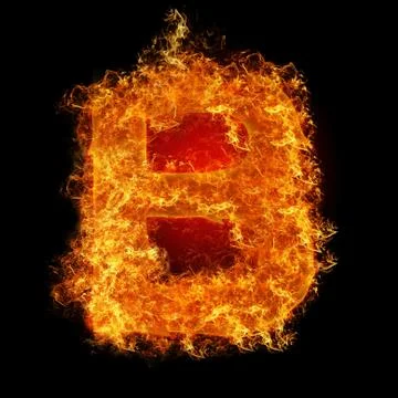 Fire letter B Stock Illustration