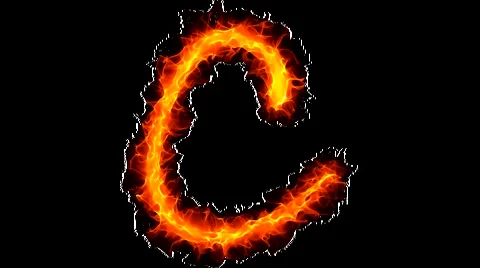 Fire letter C graffiti Video stock 950879