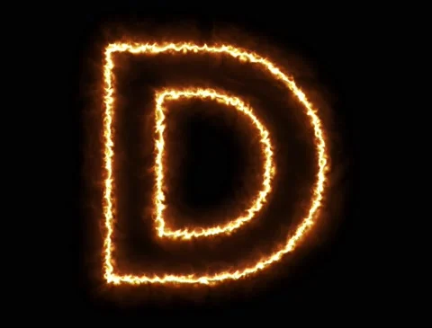 Fire Letter D Stock-Footage 133843431