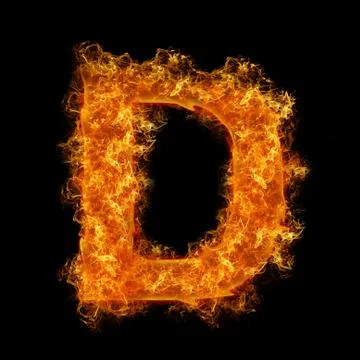 Fire letter d Stock Illustration