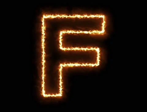 Fire Letter F Stock Footage 133840834