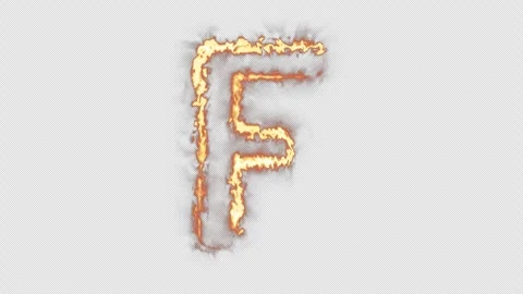 Fire Letter F Stock Footage 254498908
