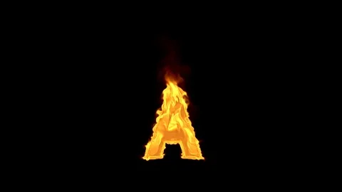 Fire letter A Video stock 75347655