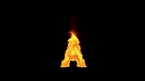 Fire letter A Video stock 78874328