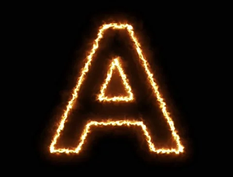 Fire Letter A Video stock 133842806