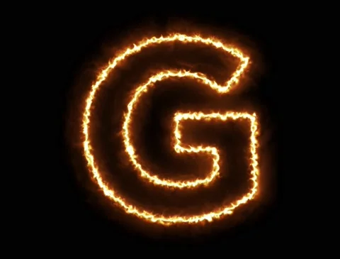 Fire Letter G Stock Footage 133840860