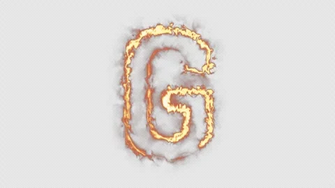 Fire Letter G Stock Footage 254500332
