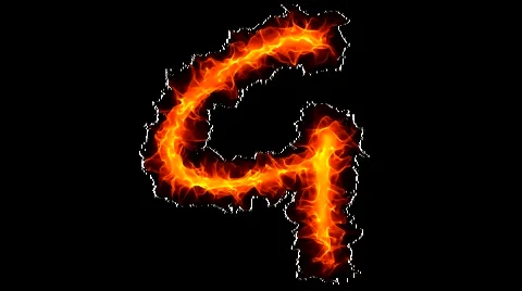 Fire letter G graffiti Video stock 951036
