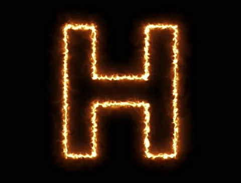 Fire Letter H 스톡 동영상 133840859