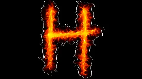 Fire letter H graffiti Video stock 951083