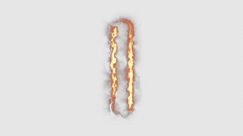 Fire Letter I Video stock 254500467