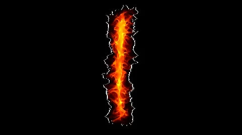 Fire letter I graffiti Video stock 951066
