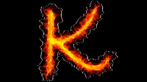 Fire letter K graffiti Video stock 951114
