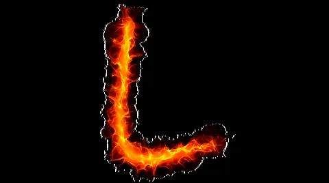Fire letter L graffiti Video stock 952665