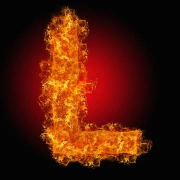 Fire letter l Stock Illustration
