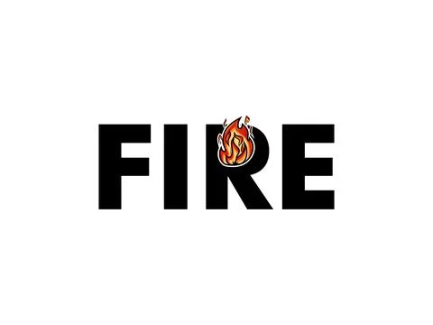 Fire letter Logo for Fire Flame vector logo design. Tongues of flame creative イラスト素材