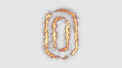 Fire Letter O Stock Footage 254502292