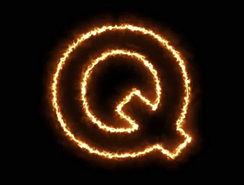 Fire Letter Q 스톡 동영상 133841606