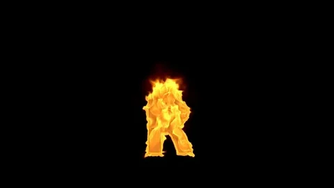 Fire letter R Video stock 75778491