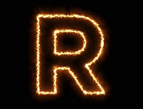 Fire Letter R 스톡 동영상 133841626