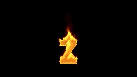 Fire letter Z Video stock 76194991