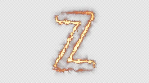 Fire Letter Z Stock Footage 254507098