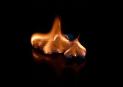 Fire light on black background. Fire. The fire is very hot. Stock Photos