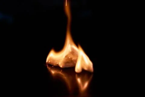 Fire light on black background. Fire. The fire is very hot. Stock Photos