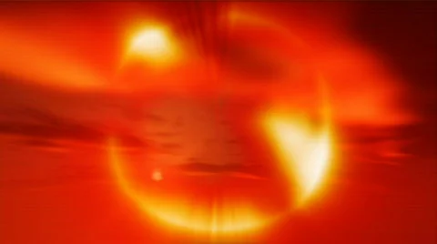 Fire light in front of time lapse sunset Stock Footage