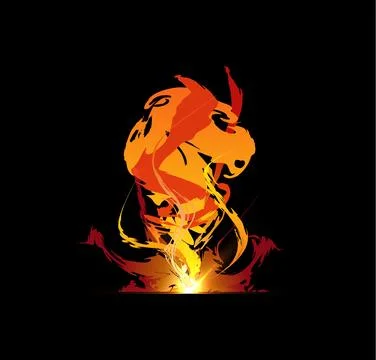 Fire, Light game effect, orange flame, isolated vector illustration 스톡 일러스트