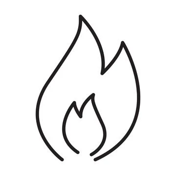 Fire light outline icon vector for your web site design, logo, app, UI. illus Stock Illustration