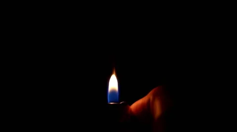 Fire of lighter in hand Stock Footage 50227012
