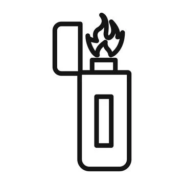 Fire lighter icon mark in filled style Stock Illustration