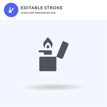 Fire Lighter icon vector, filled flat sign, solid pictogram isolated on white Stock Illustration
