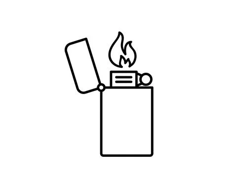 Fire lighter outline icon. linear style sign for mobile concept and web desig Stock Illustration