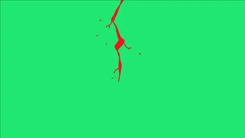 Fire lightning animation on green background Stock Footage 273273938