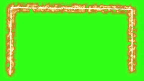 Fire line effect animation element green screen Stock Footage 330099082