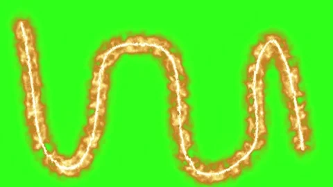 Fire line effect animation element green screen 库存影片 330099085